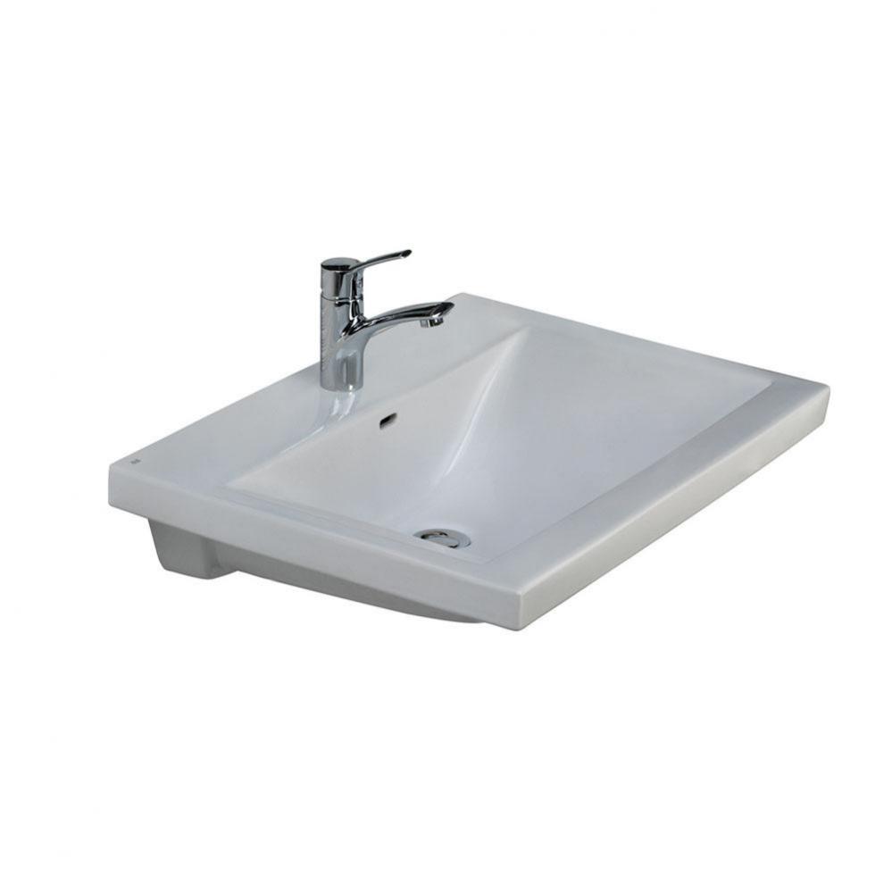 Mistral 510 Wall-Hung Basin1-Hole, White