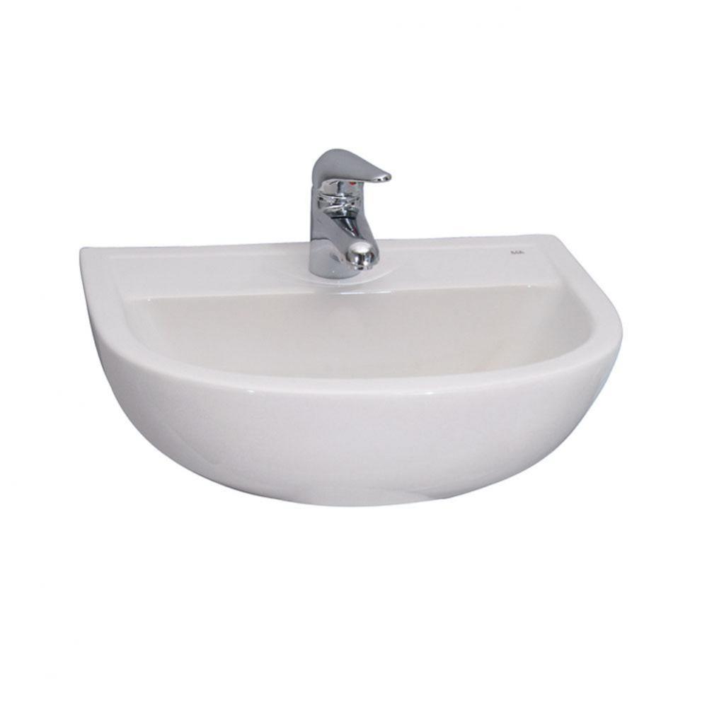 Compact 500 Wall-Hung Basin 8&apos;&apos; ws, White