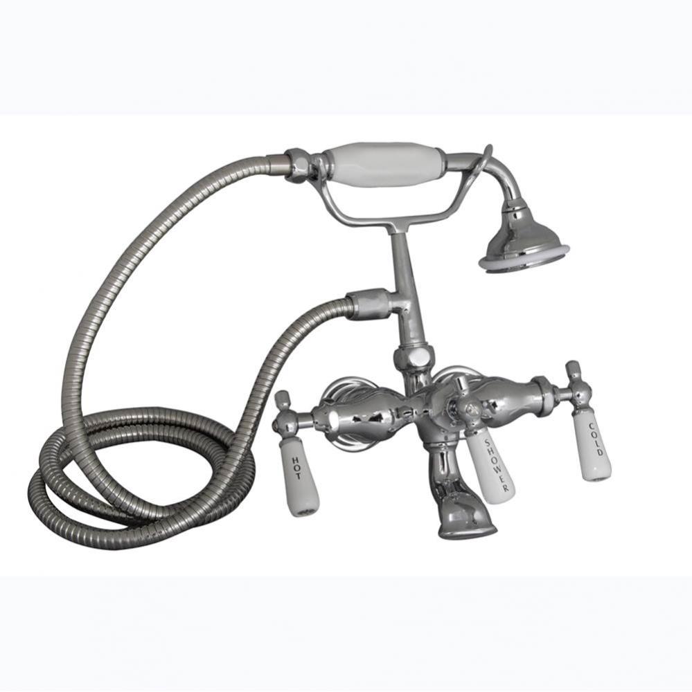 Elephant Spout, Hand Held Shower, Polished Chrome