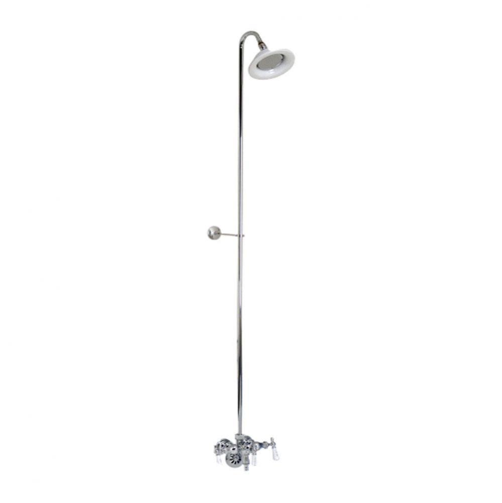 Diveter Faucet, Sunflower Head , CI Tubs, Polished Chrome