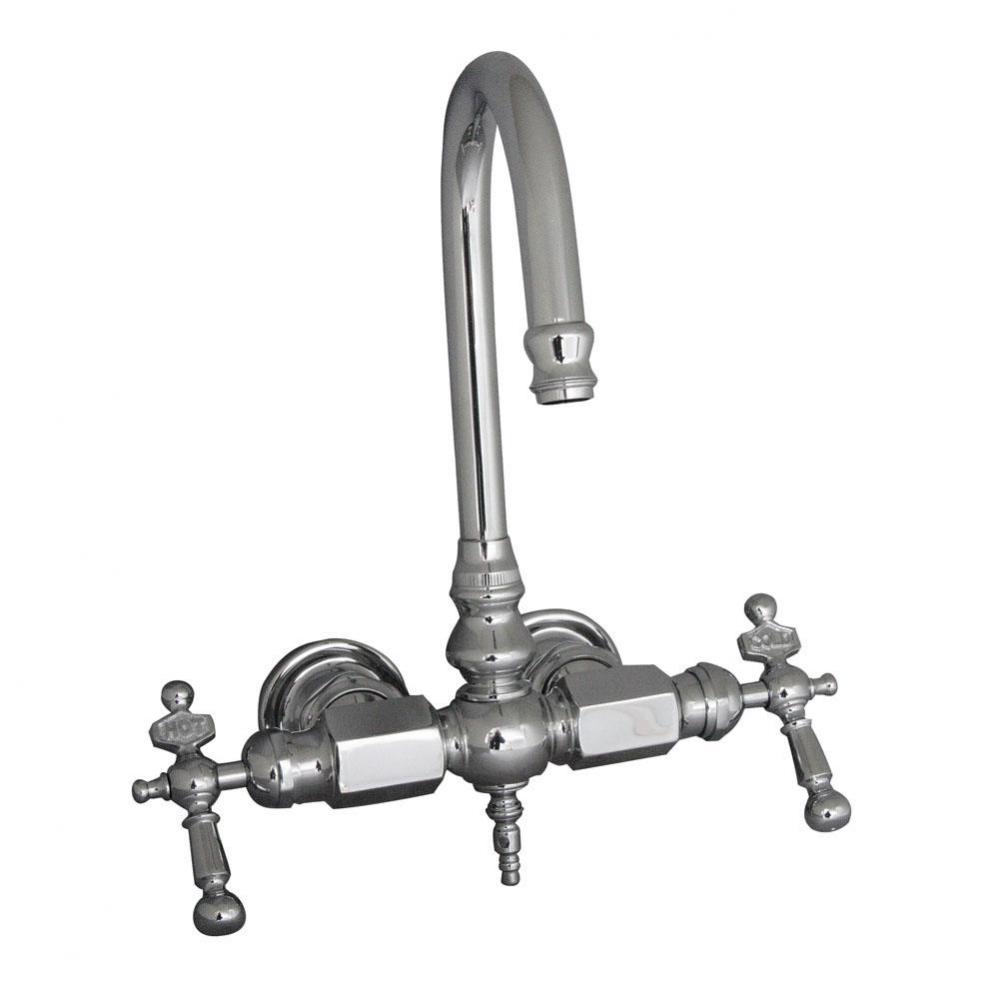 Tub Filler w/Code Spout Metal Lever Hdles, Polished Chrome