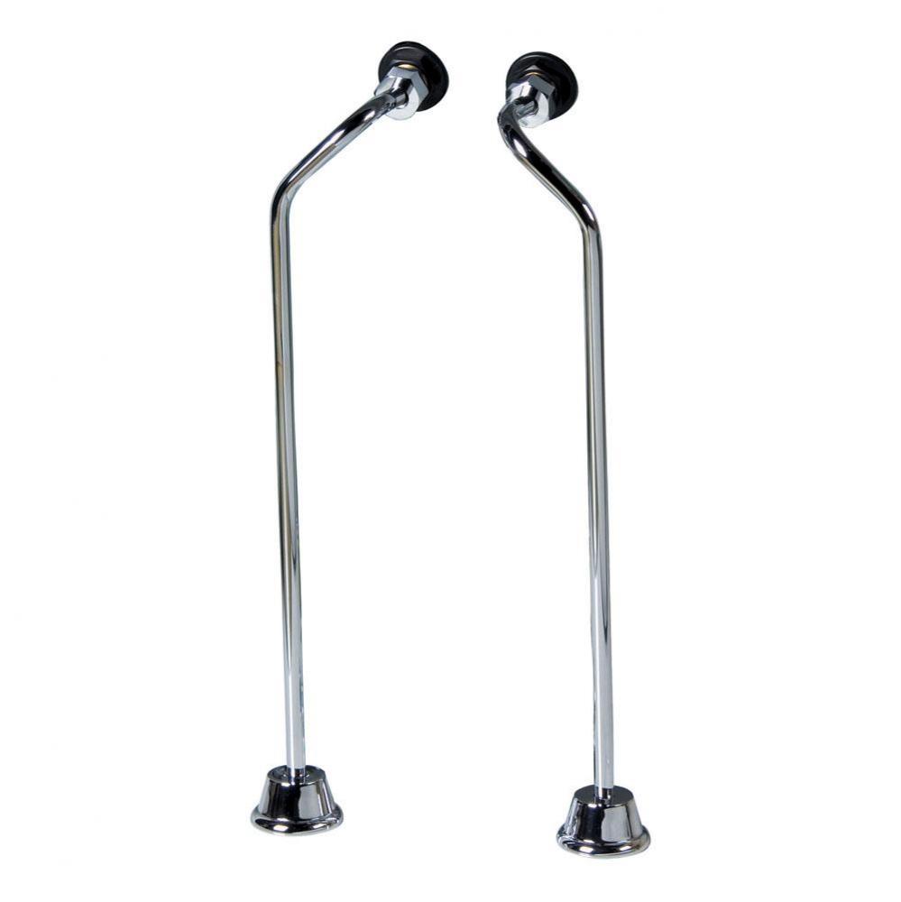 Offset Bath Supplies, 1/2&apos;&apos;OD,  Polished Chrome