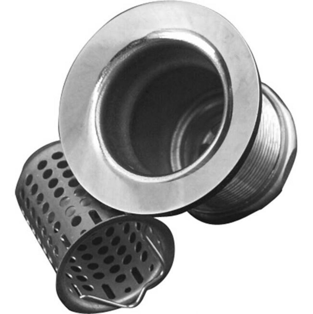 Basket Strainer, 2&apos;&apos;, Polished Chrome