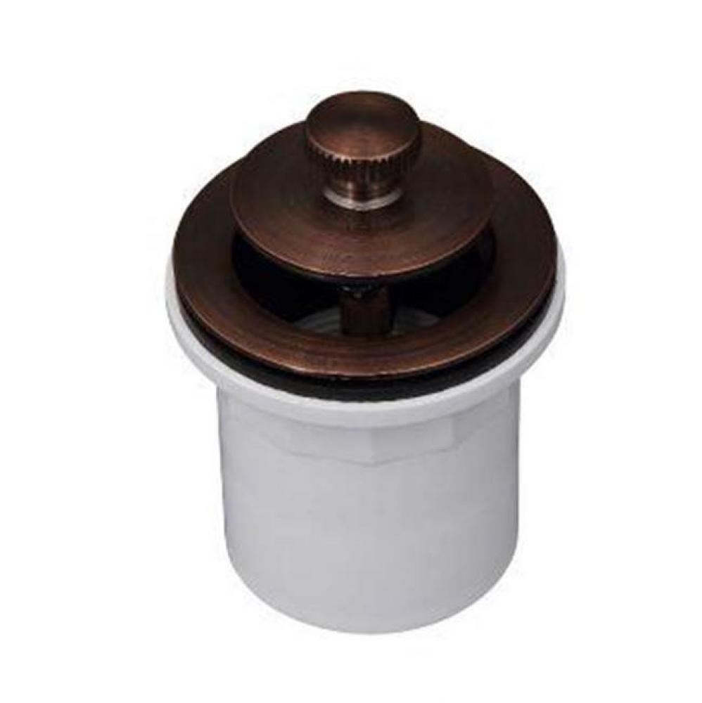Bath Tub Drain Lift n Turn w/ 1-1/2&apos;&apos; Flange PVC Adapter, CP