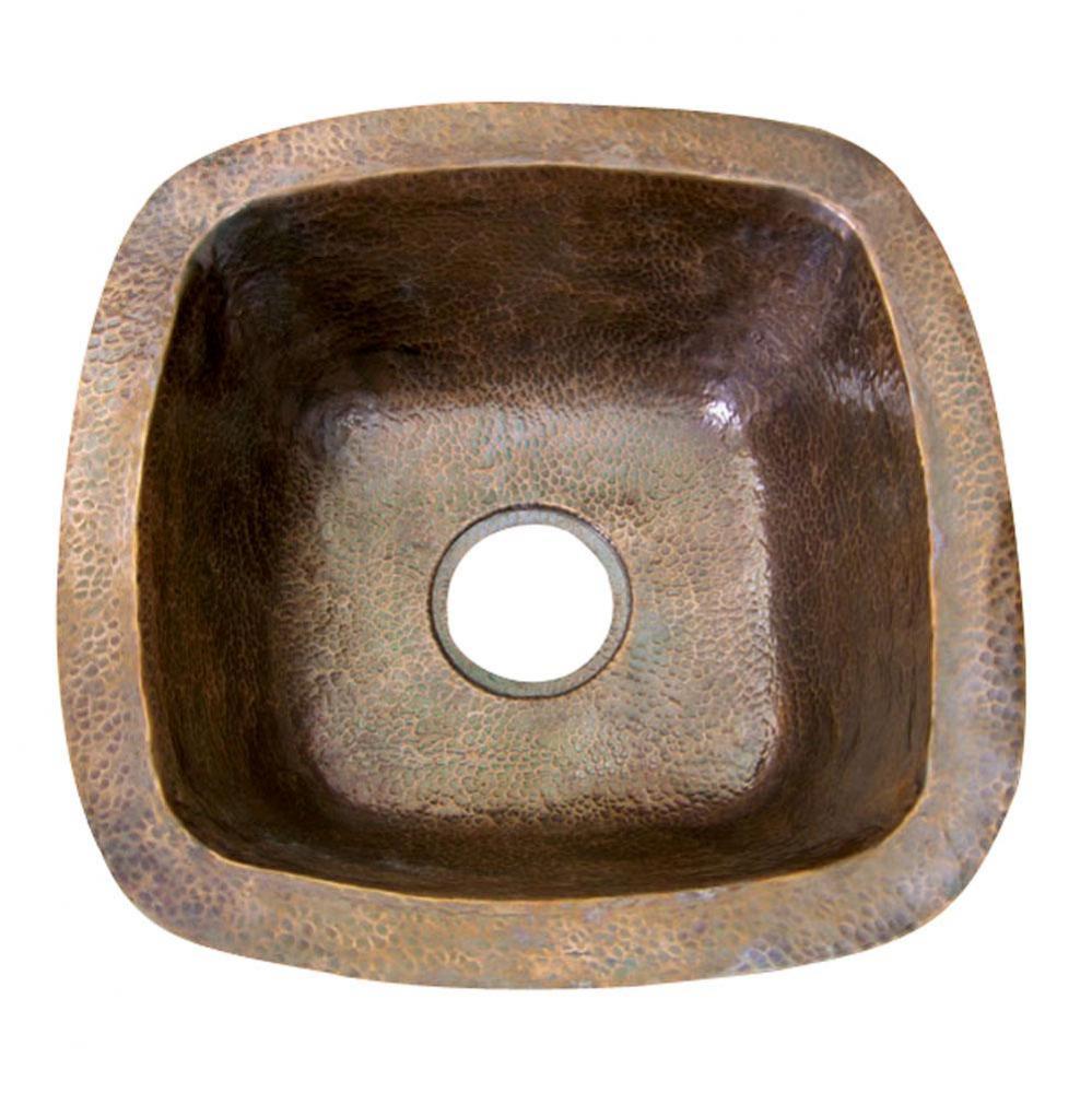 Trent Prep/Bar Sink, 18&apos;&apos; Hammered Antique Copper