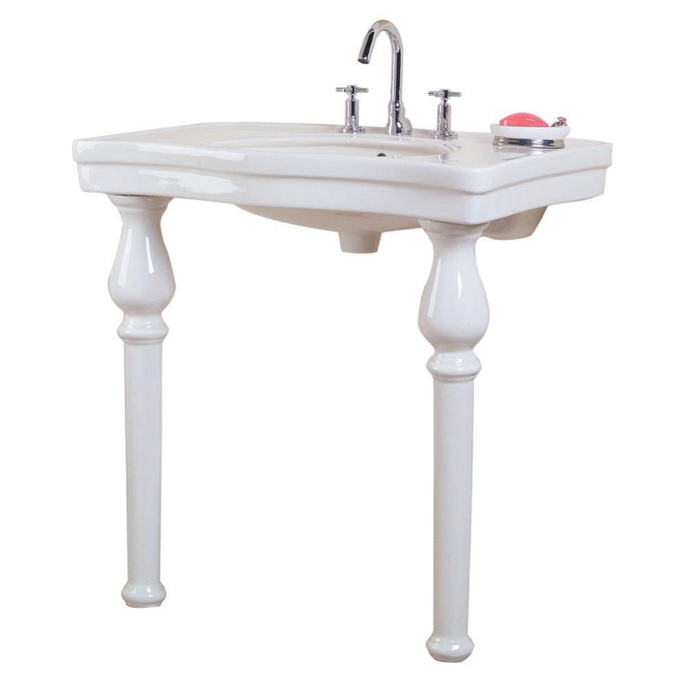 Milano Deluxe Console 8&apos;&apos; cc, White