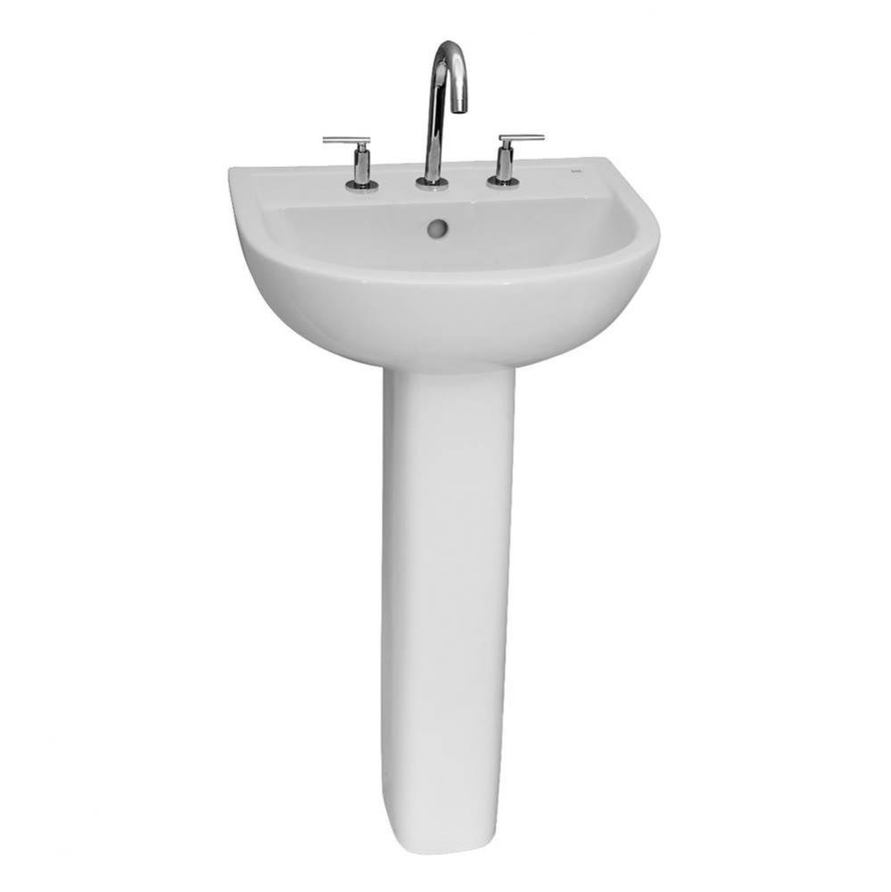 Compact 545 Pedestal Lavatory 6&apos;&apos; Mini Spread, White