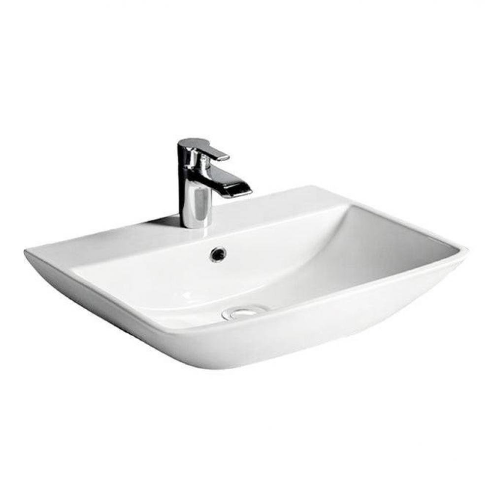 Summit 600 Wall Hung Basin 4 Center Set, White