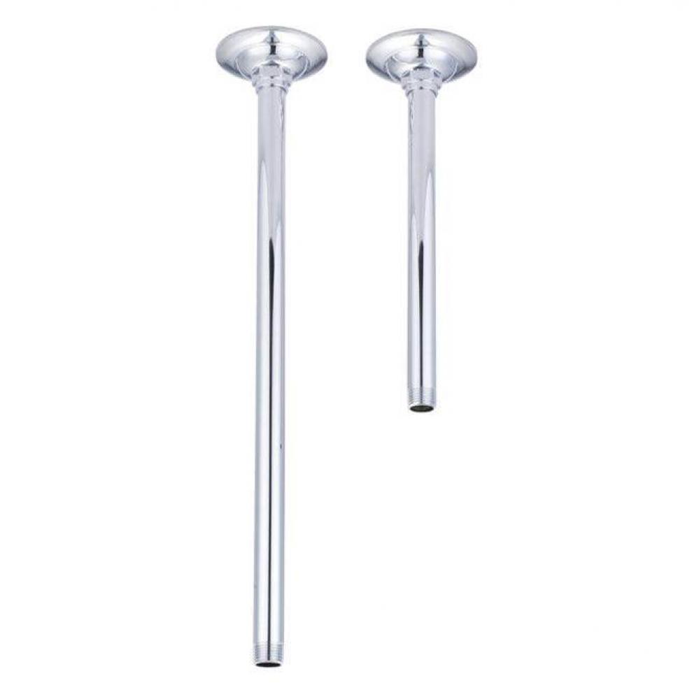 17&apos;&apos; Ceiling Mount Brass Tube Shower Arm w/Flange, CP