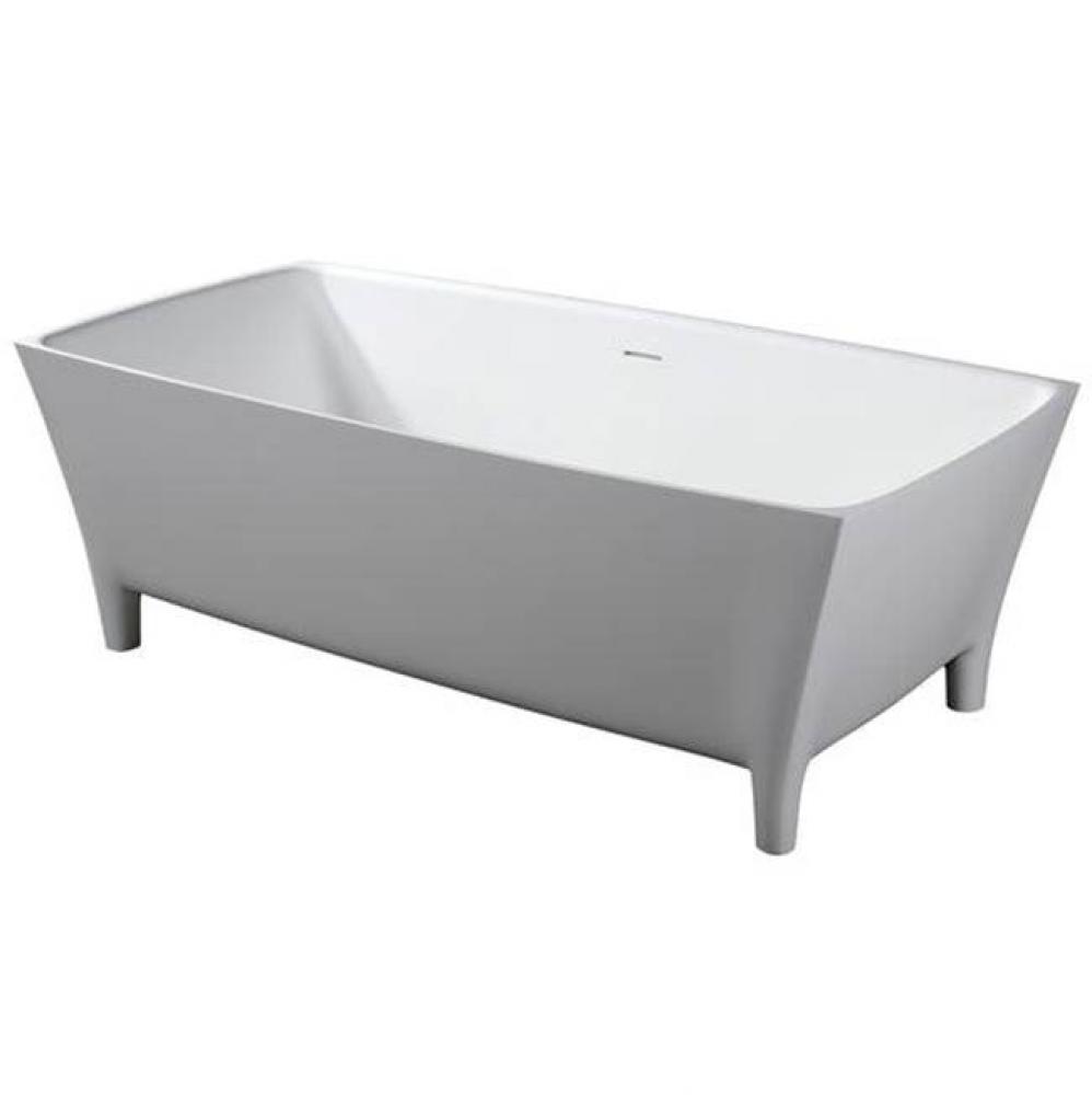 Timon  67&apos;&apos; BARstone Freestanding Tub, White Matte
