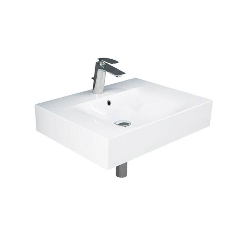 Des 610 Wall-Hung Basin 4&apos;&apos; Centerset, White