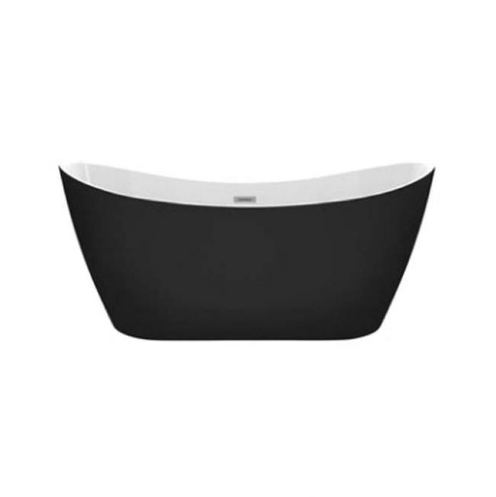Nairobi 67&apos;&apos;AC Tub White With Internal Drain &amp; OF Chrome