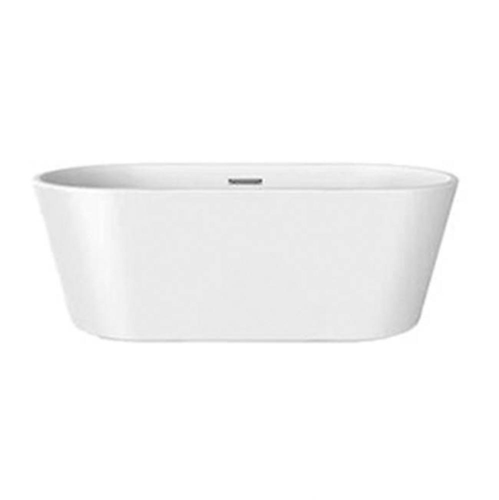 Patrick 67&apos;&apos; AC Tub Light Grey W/Internal Drain &amp; OF Chrome