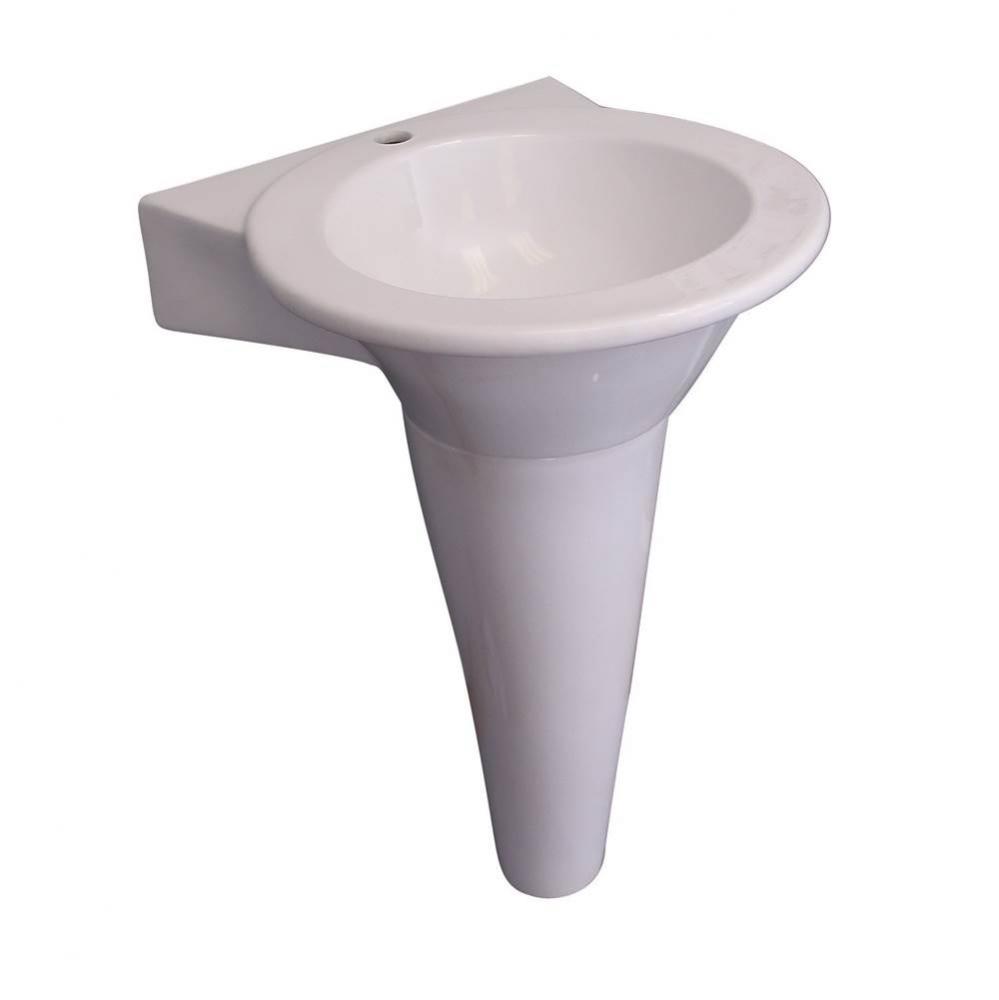 Levine Basin Only,1 FaucetHole, WH, For C/3-2070WH