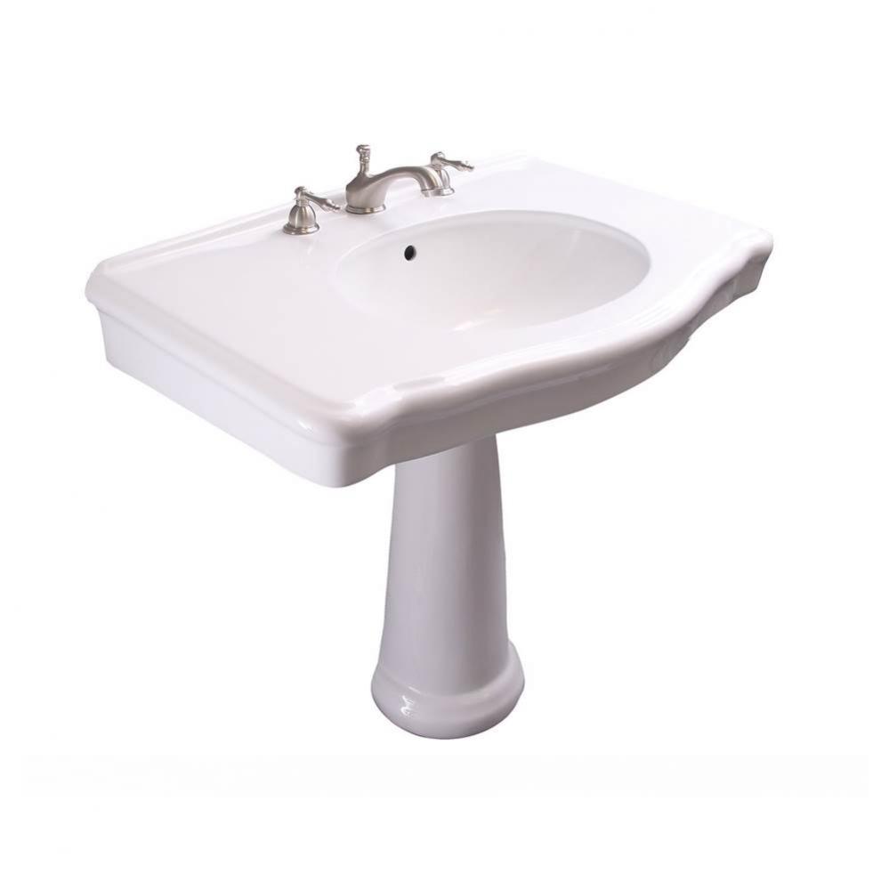 Anders Basin Only w/ 8&apos;&apos; WS Hole,W/ Overflow,White