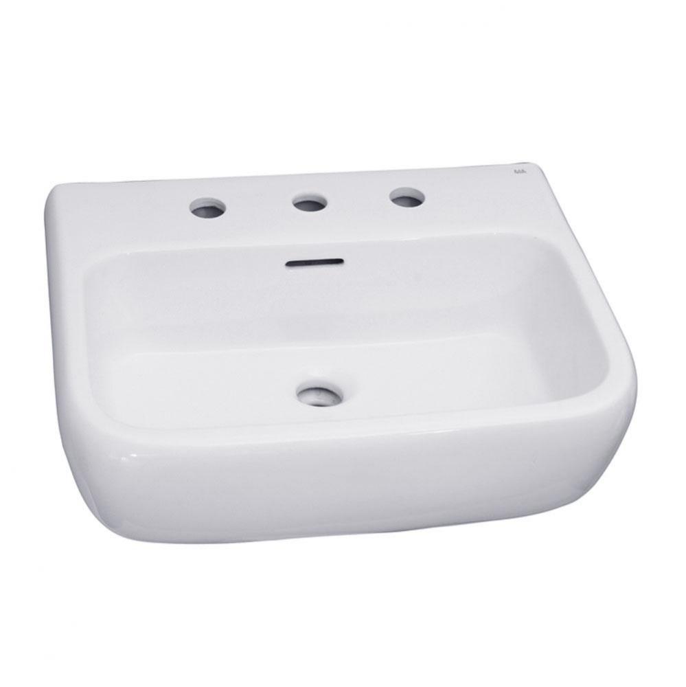 Metropolitan 600 Ped Lav Basin 8&apos;&apos; cc, White