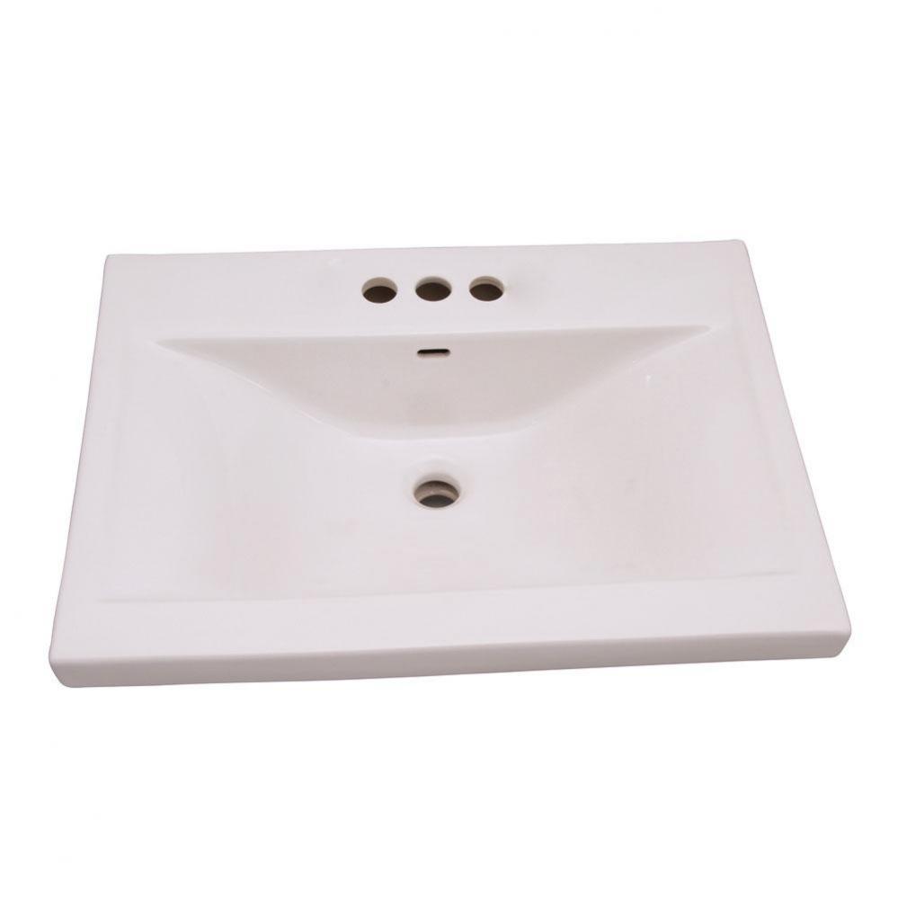 Mistral 650 Wall-Hung Basin 4&apos;&apos; cc, White