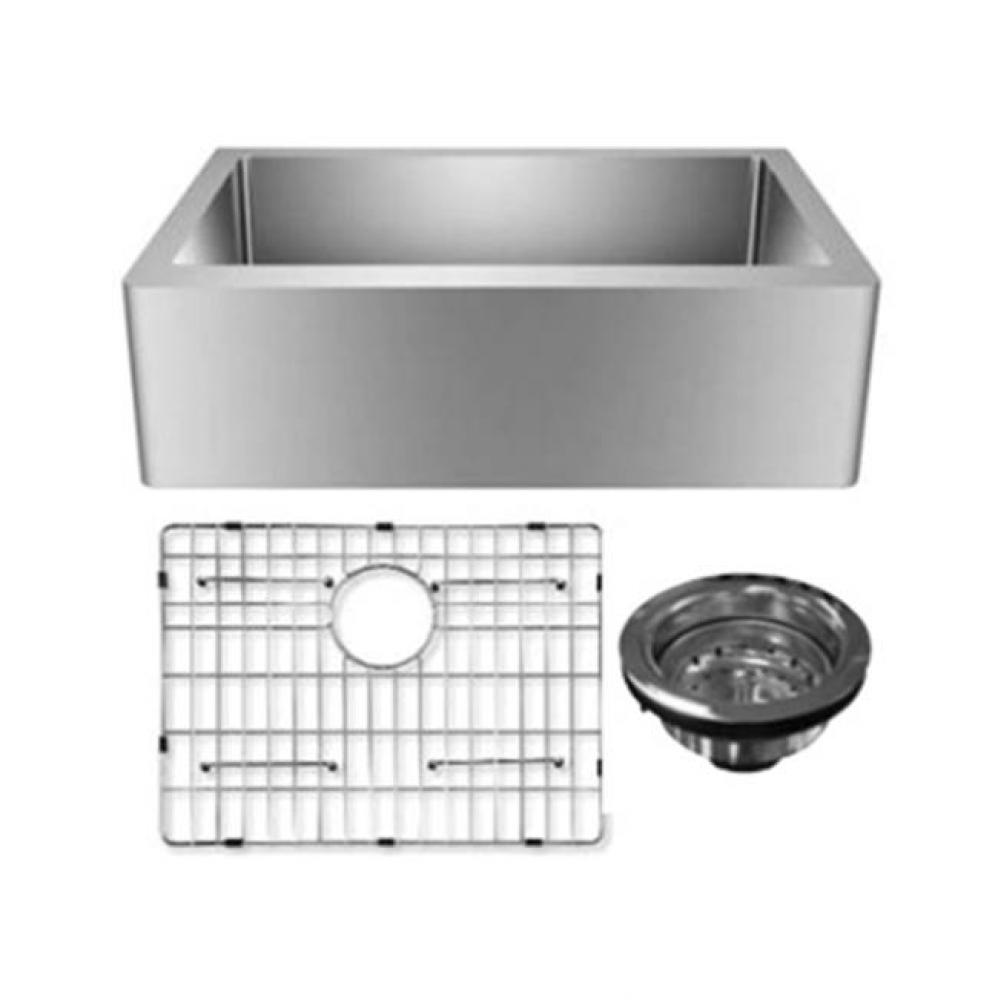 Adelphia 33&apos;&apos;GOLD SS Farmr Sink w/GOLD Wiregrid &amp; Strainer