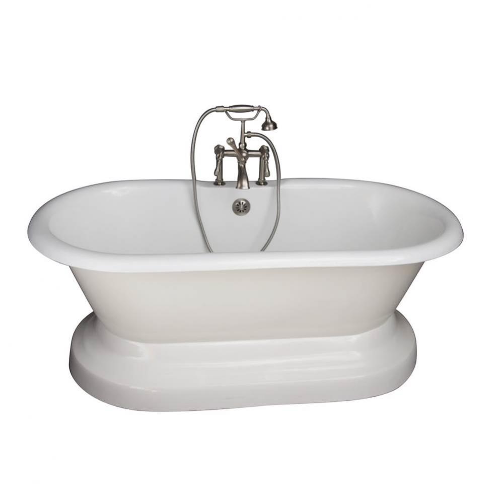 Tub Kit 67&apos;&apos; CI Dbl Roll Top Base,Filler,Supplies,Drain-SN
