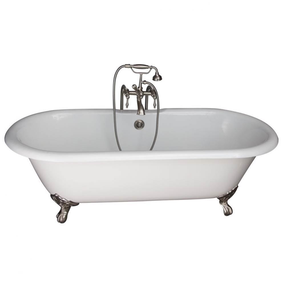 Tub Kit 61&apos;&apos;CI,Double Roll Top Filler,Supplies,Drain-SN