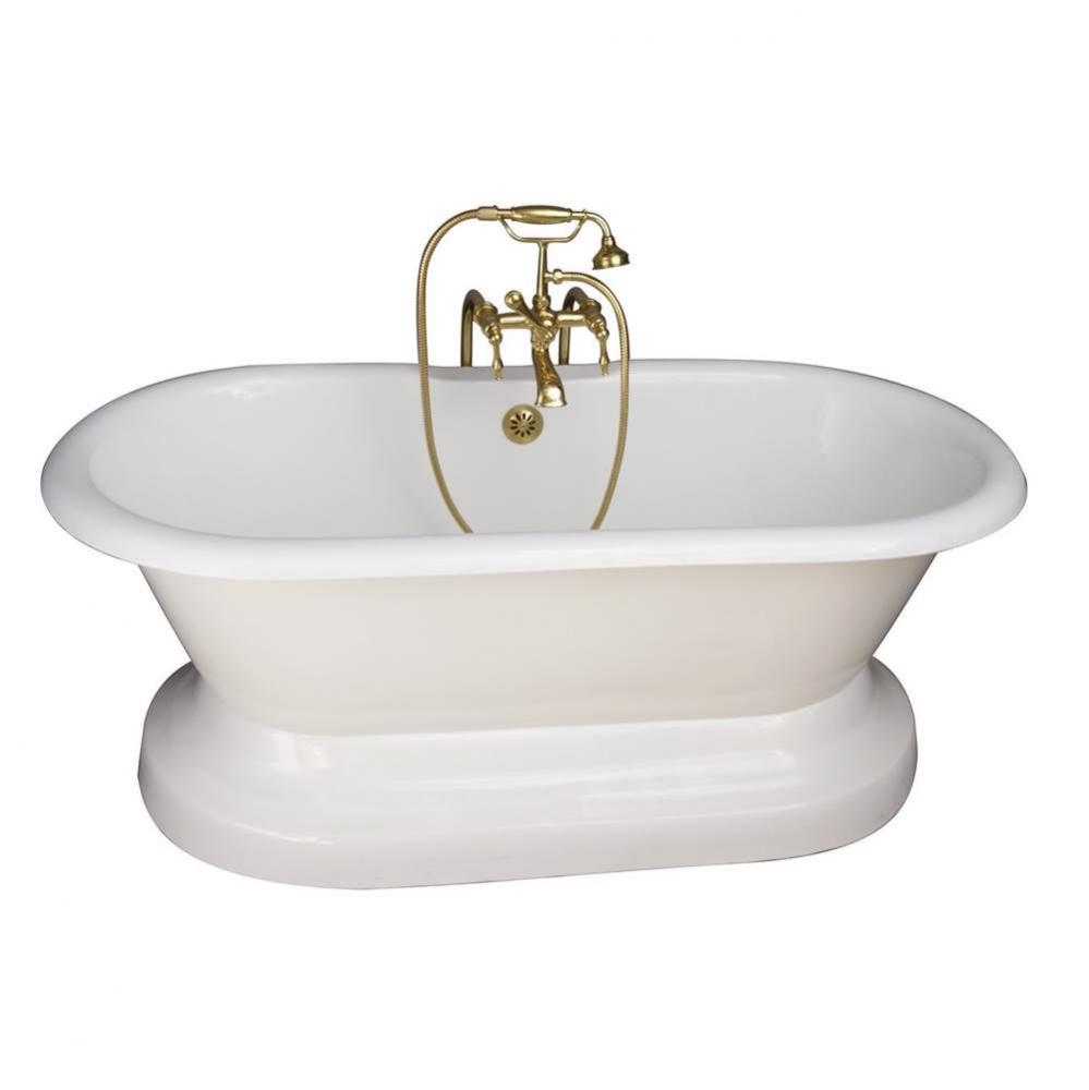 Tub Kit 67&apos;&apos; CI Dbl Roll TopBase,Filler,Supplies,Drain-PB