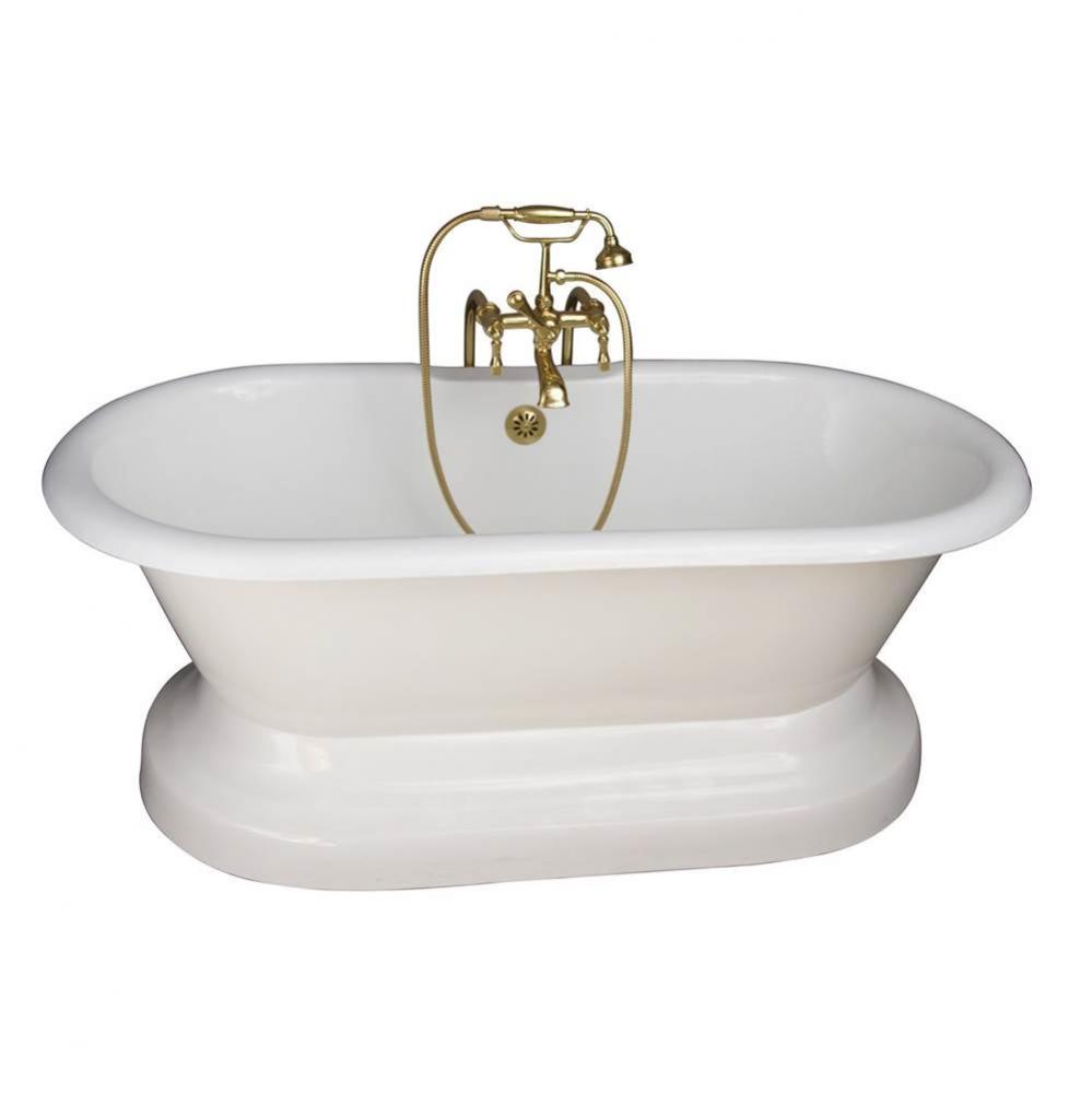 Tub Kit 67&apos;&apos; CI Dbl Roll TopBase,Filler,Supplies,Drain-PB