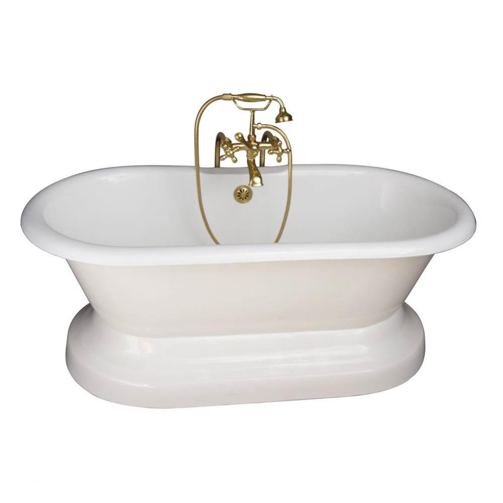 Tub Kit 67&apos;&apos; CI Dbl Roll TopBase,Filler,Supplies,Drain-PB