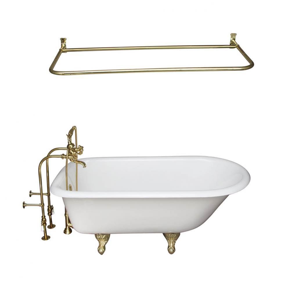 Tub Kit 60&apos;&apos; CI Roll Top,FillerShwr Rd, Supplies, Drain-PB