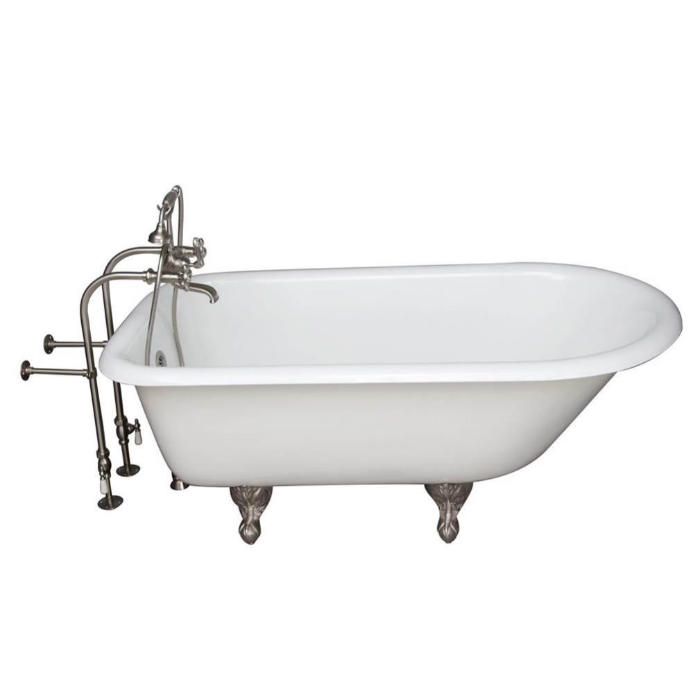 Tub Kit 60&apos;&apos; CI Roll Top, Tub Filler, Supplies, Drain-BrNKL