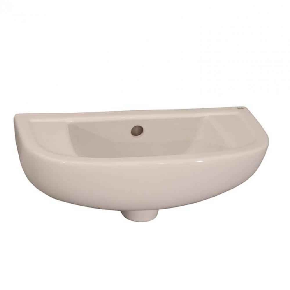 Compact Slim Line Basin, 18&apos;&apos; 1 hole left - White