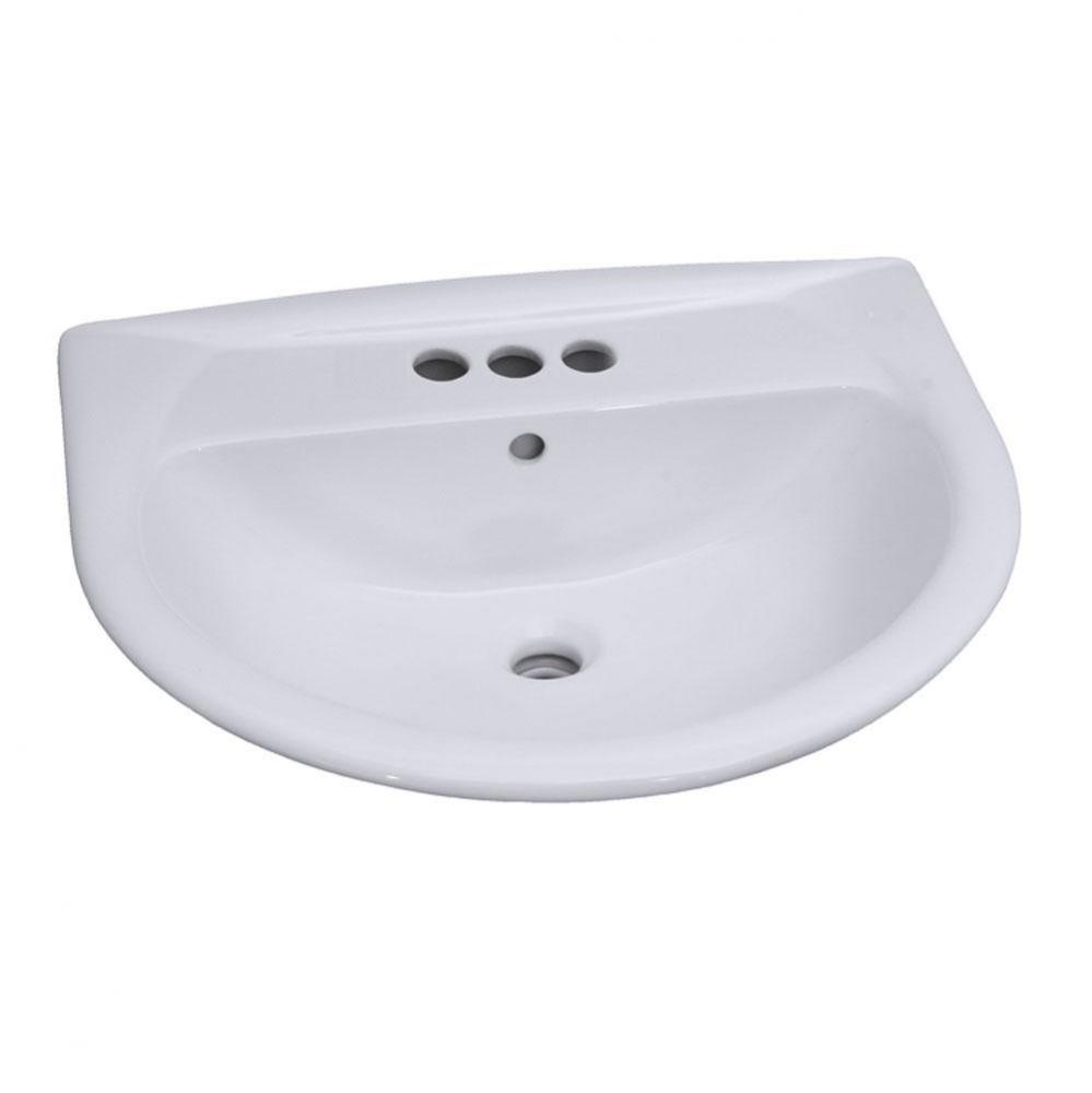 Karla 550 Ped Lav Basin 4&apos;&apos; cc, White