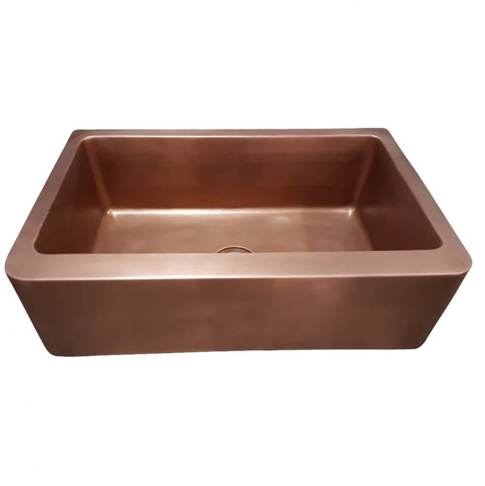 Austin 36&apos;&apos; Smooth Copper Apron Front Sink-SAC