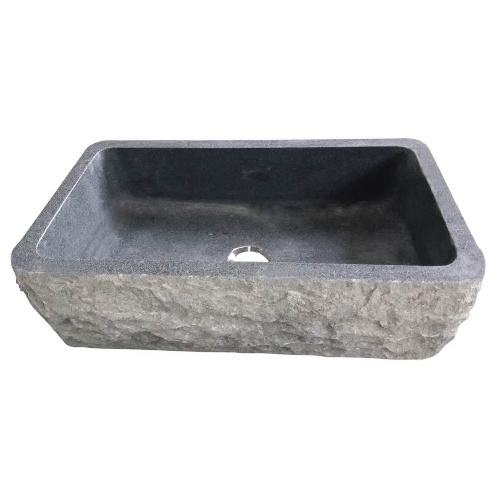 Birgitta33&apos;&apos; Granite Sngl Bowl FarmerSink Chiseled Frnt GPBL