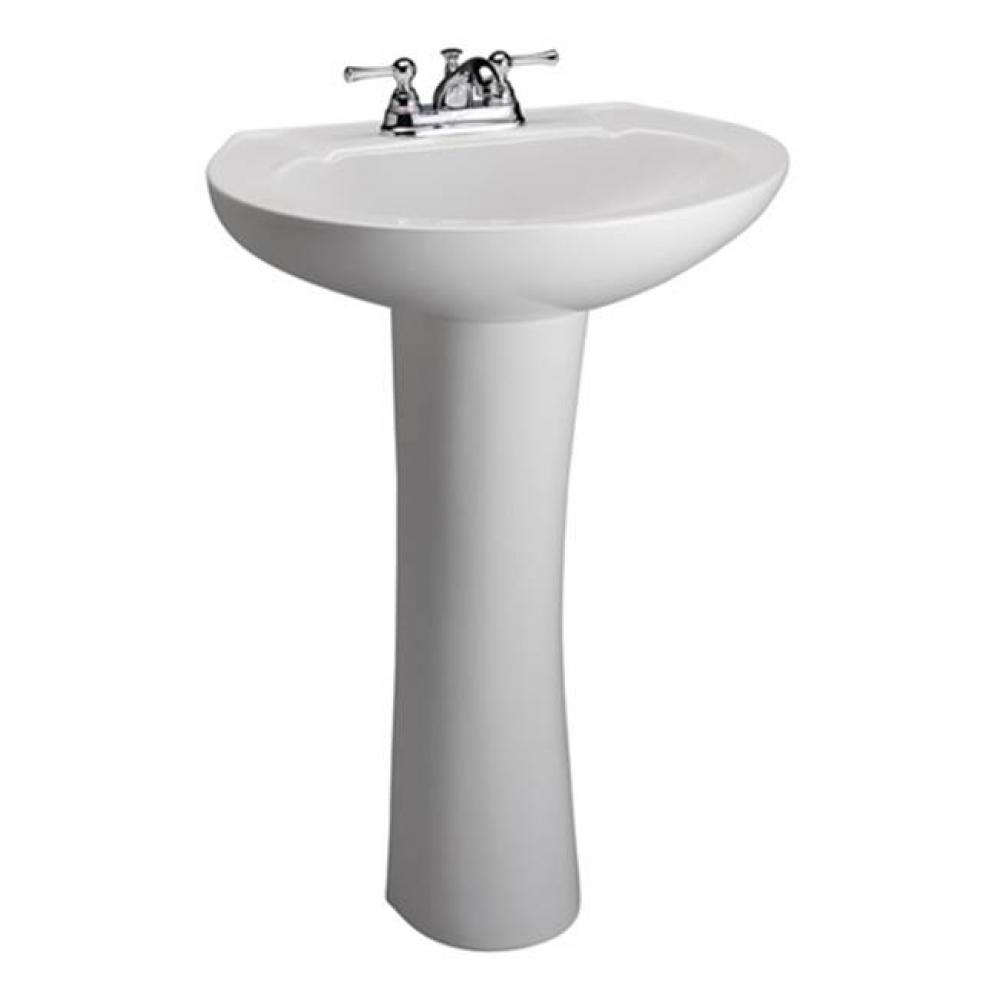 Hampshire 450 Pedestal Lavatory, 4&apos;&apos;cc, White