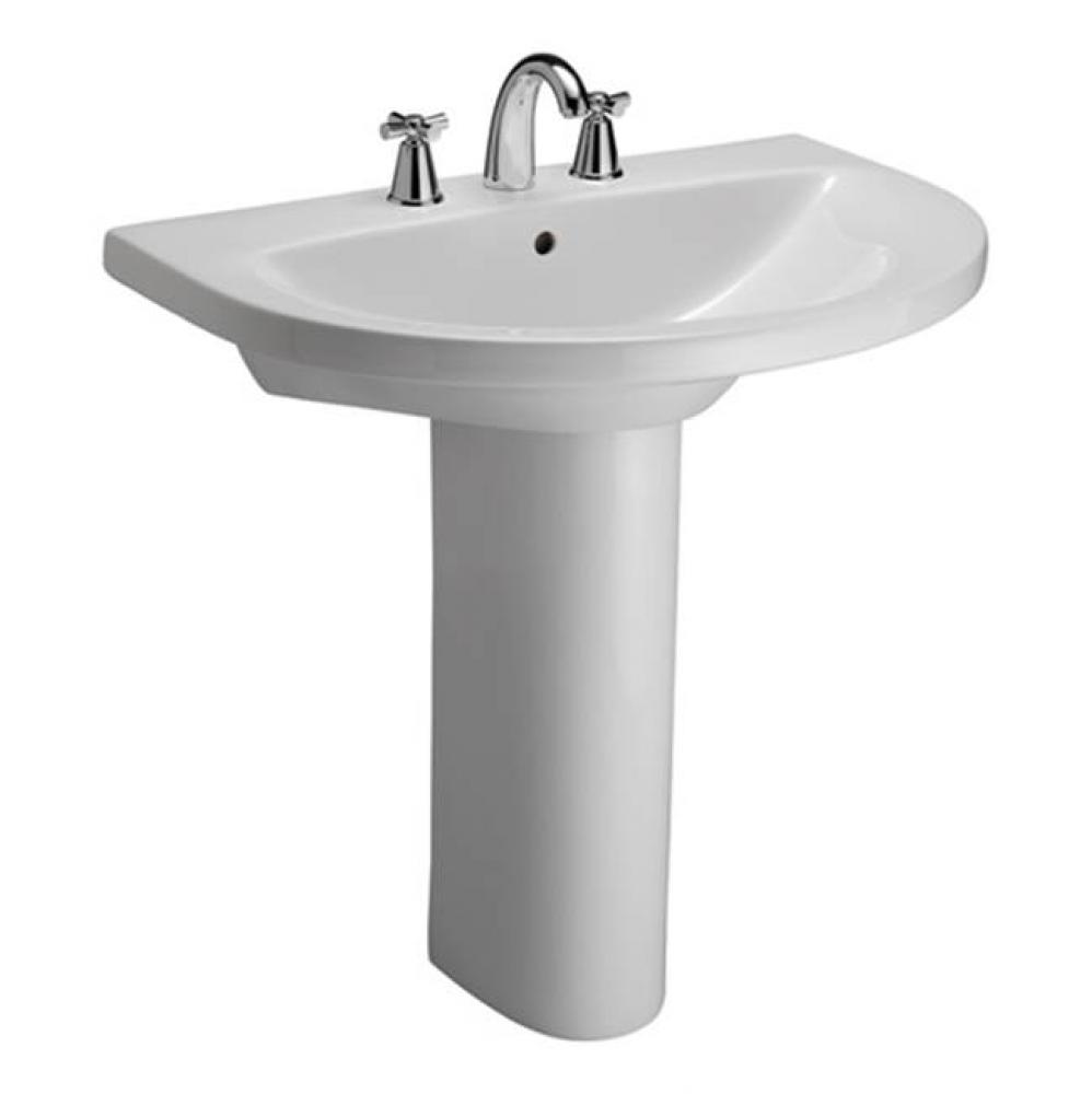 Jumeirah Pedestal Lavatory,  8&apos;&apos;cc, White