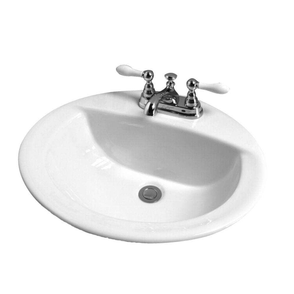 Illusion 500 Pedestal Lavatory w/ 4&apos;&apos; cc, WHITE