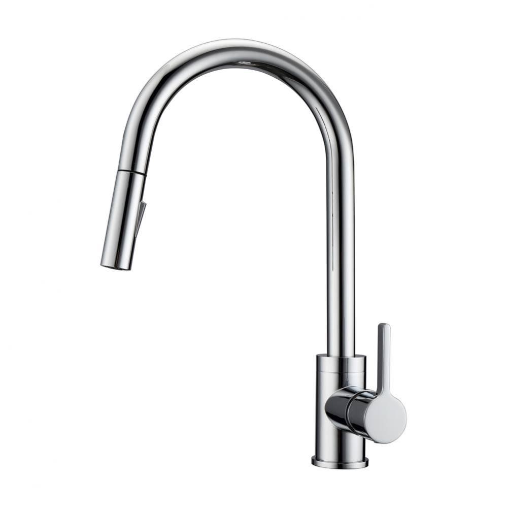 Fenton Kitchen Faucet,Pull-outSpray, Metal Lever Handles,CP