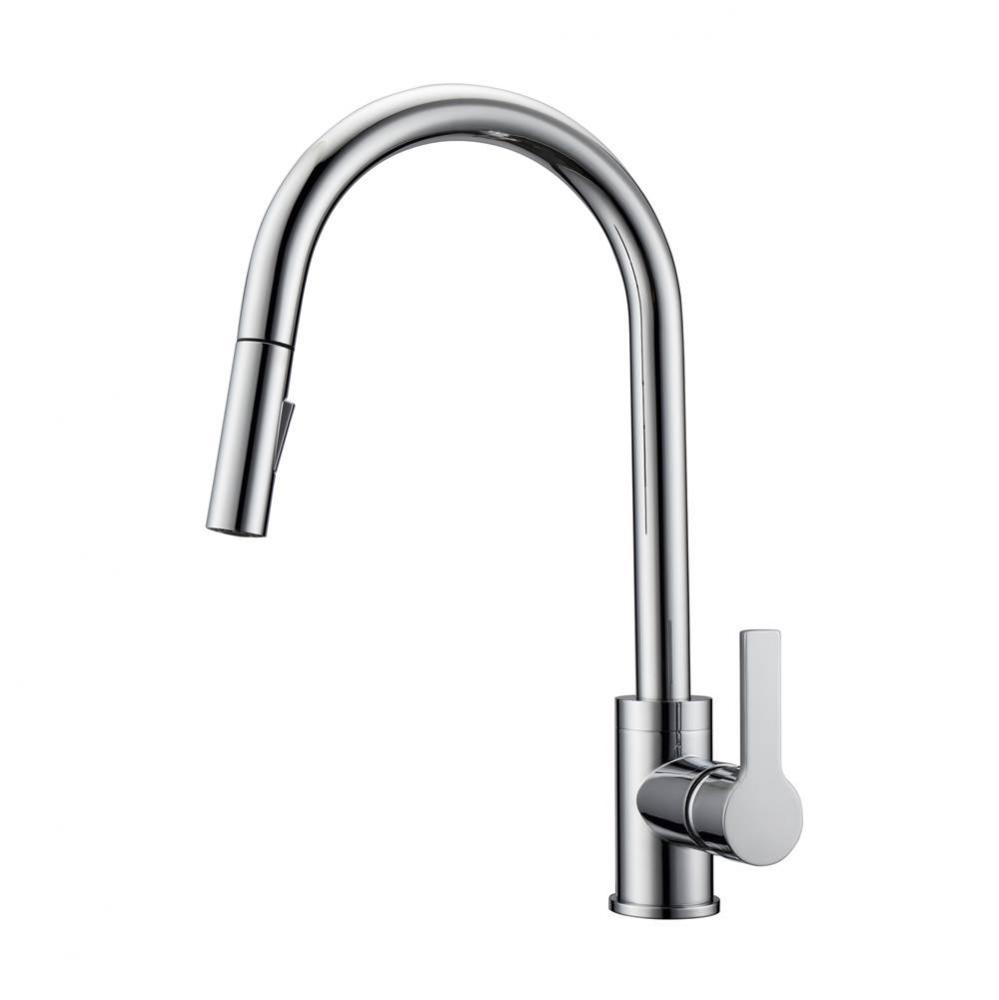 Fenton Kitchen Faucet,Pull-outSpray, Metal Lever Handles,CP