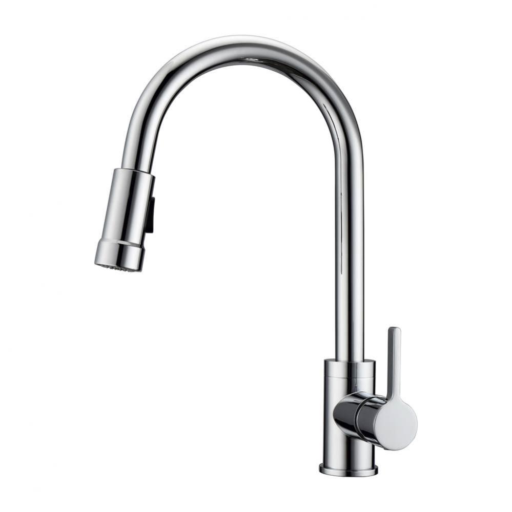 Firth Kitchen Faucet,Pull-out Spray, Metal Lever Handles,CP