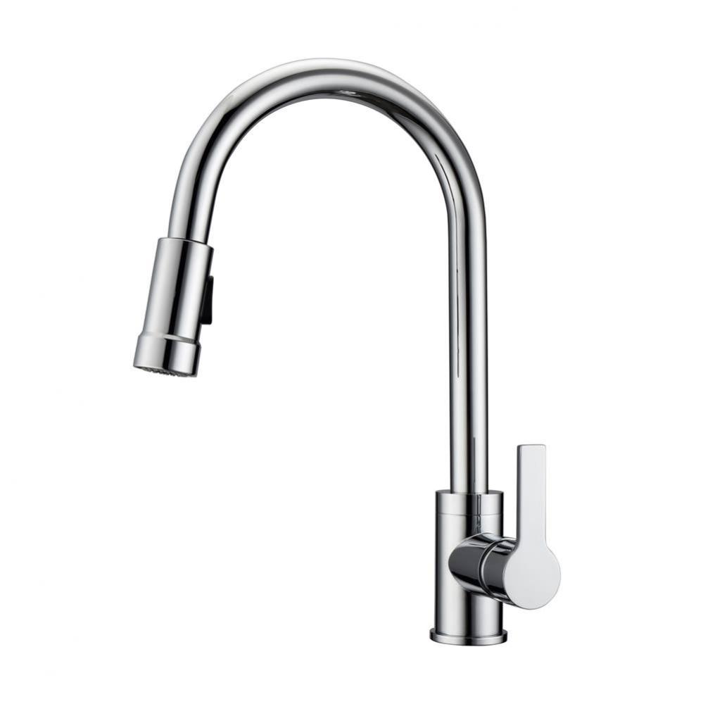 Firth Kitchen Faucet,Pull-outSpray, Metal Lever Handles,CP