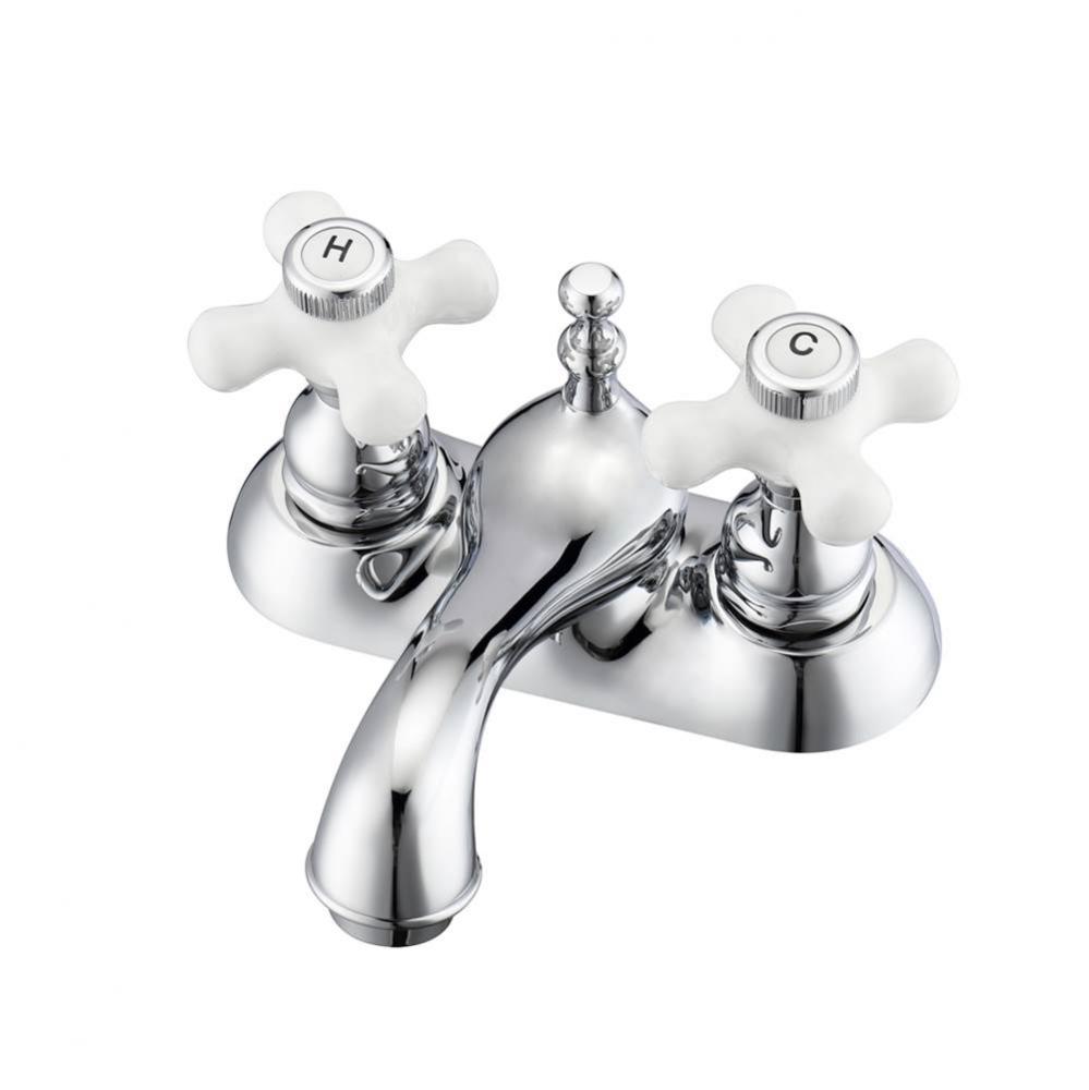 Donata 4&apos;&apos;cc Lav Faucet, Nohoses,Porc Cross Handles, CP