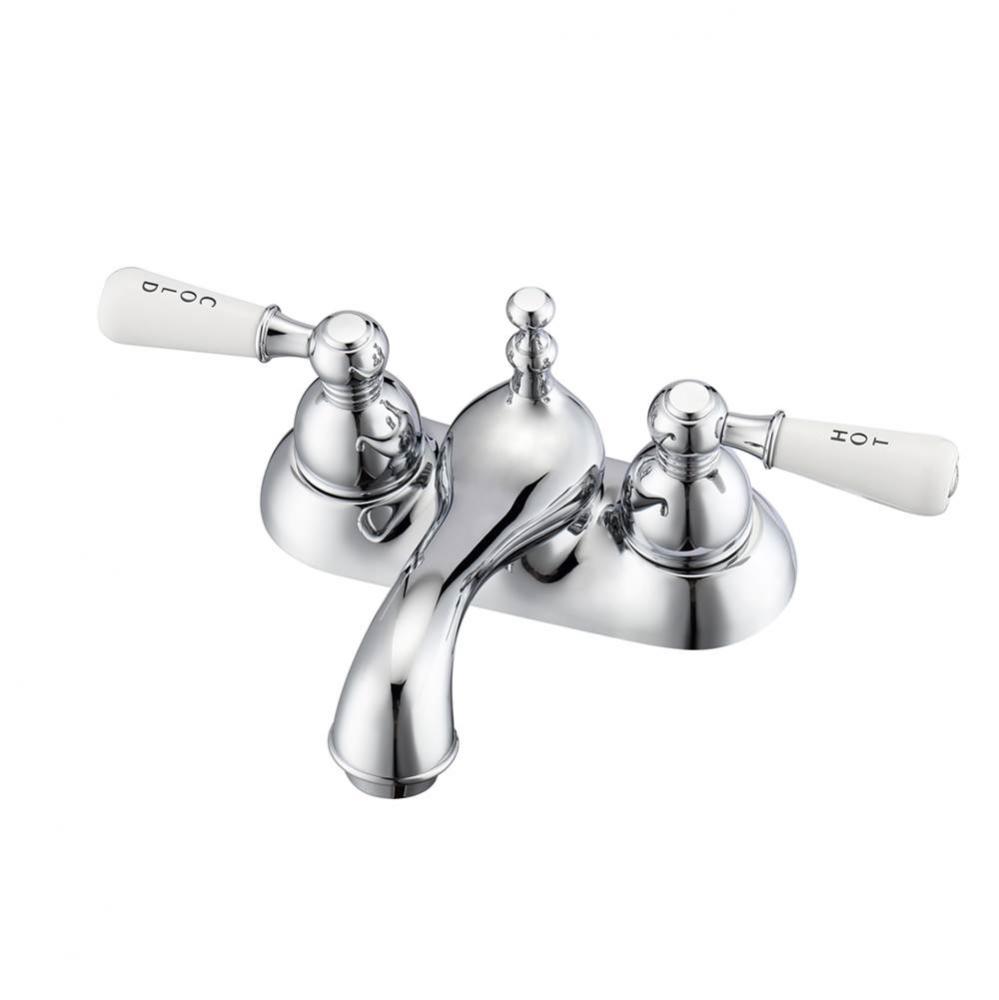 Donata 4&apos;&apos;cc Lav Faucet, No hoses, Por Lever Handles, CP