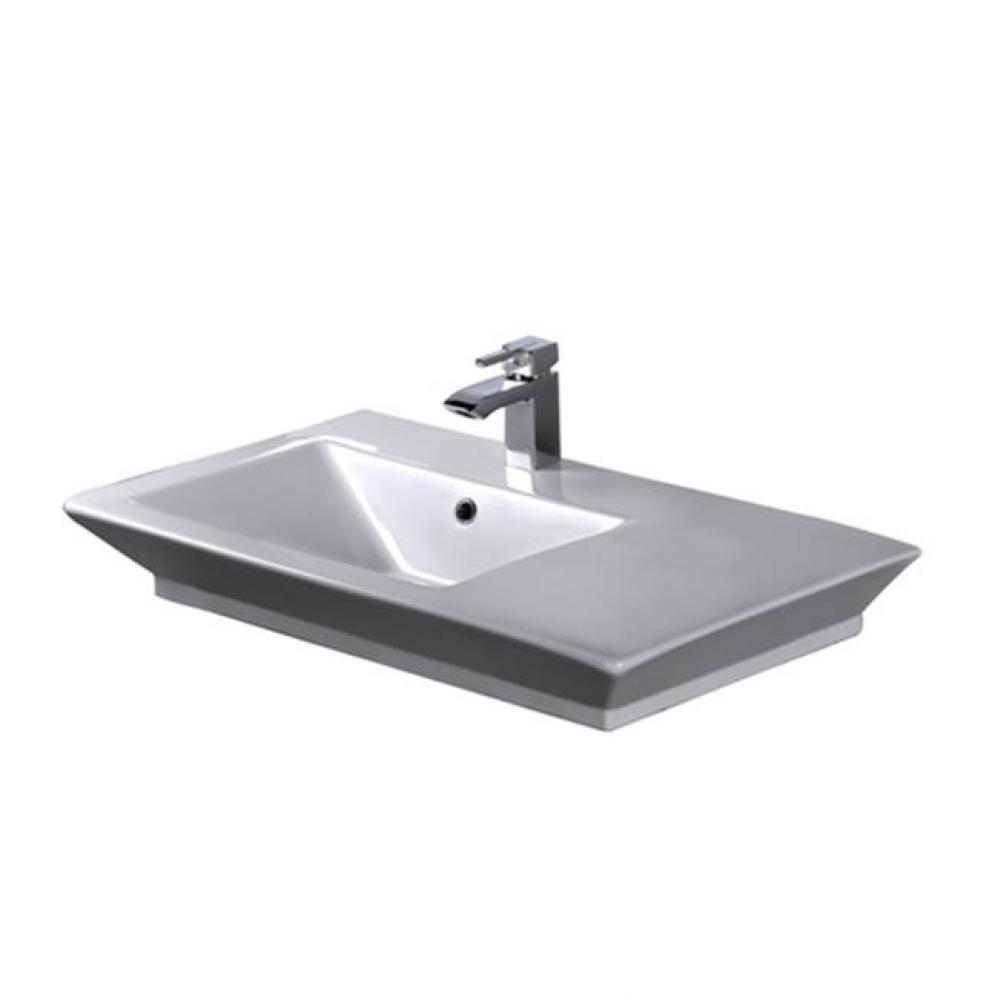 Opulence Above Counter Basin 31-1/2&apos;&apos;,White,Rect Bowl,8&apos;&apos;WS