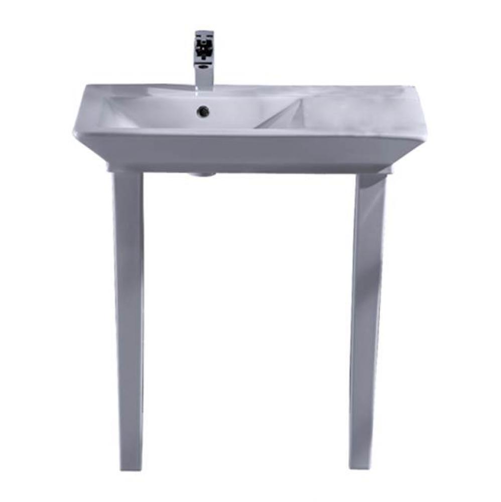 Opulence Basin 31-1/2&apos;&apos;, White Rect. Bowl, 8&apos;&apos; WS