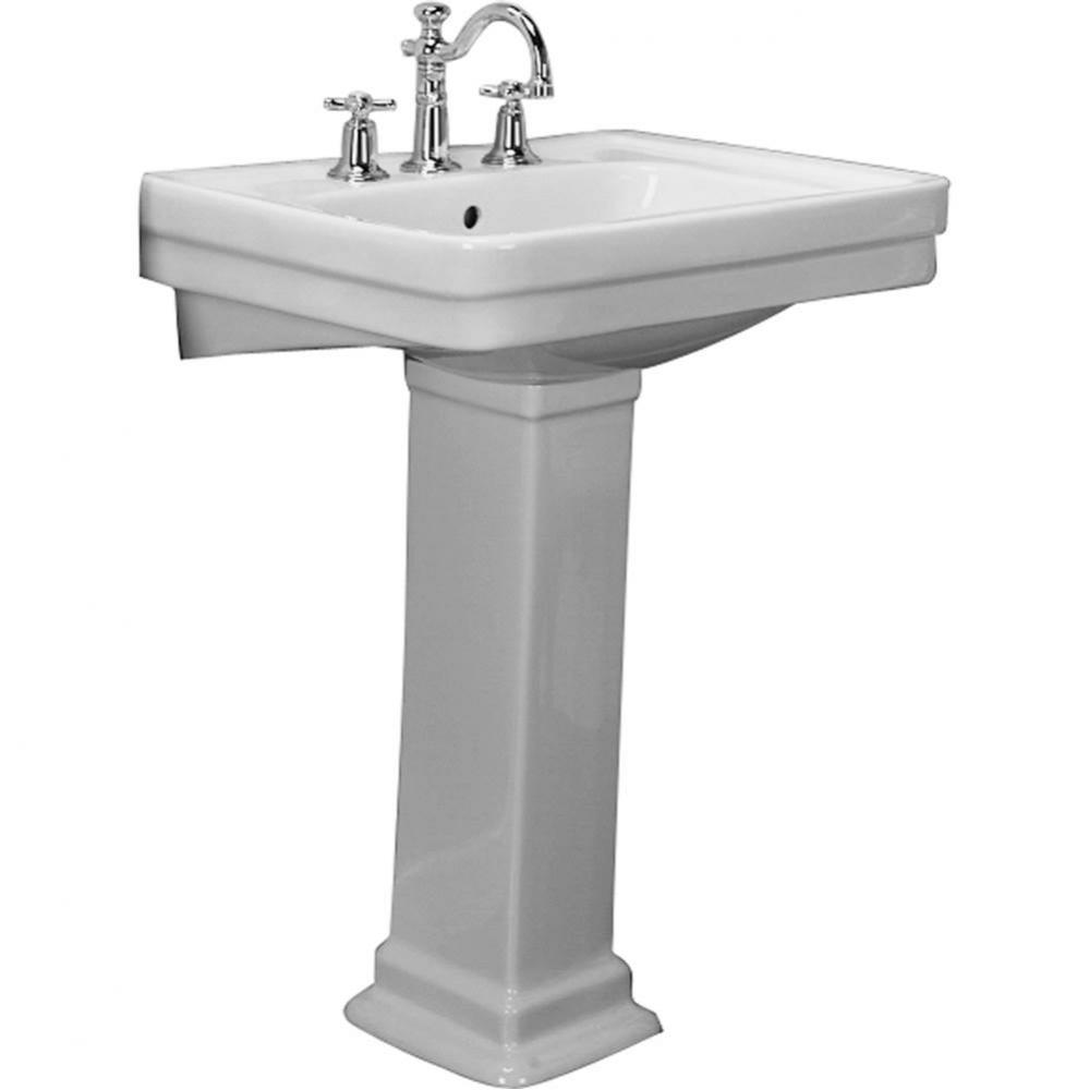 Sussex 660 Pedestal Lavatory,  4&apos;&apos;cc, White