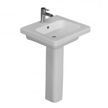 Barclay 3-1061WH - Resort 500 Pedestal Lavatory,White-1 hole