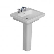 Barclay 3-1078WH - Resort 550 Pedestal Lavatory, White-8'' Widespread