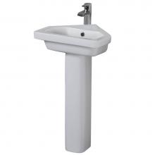 Barclay B/3-1091WH - Resort Corner Basin only,White-1 hole