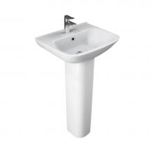 Barclay B/3-1108WH - Eden 450 Ped Lav Basin Only8'' Widespread, White