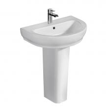 Barclay 3-2041WH - Harmony 650 Pedestal Lavatory,White-1 hole